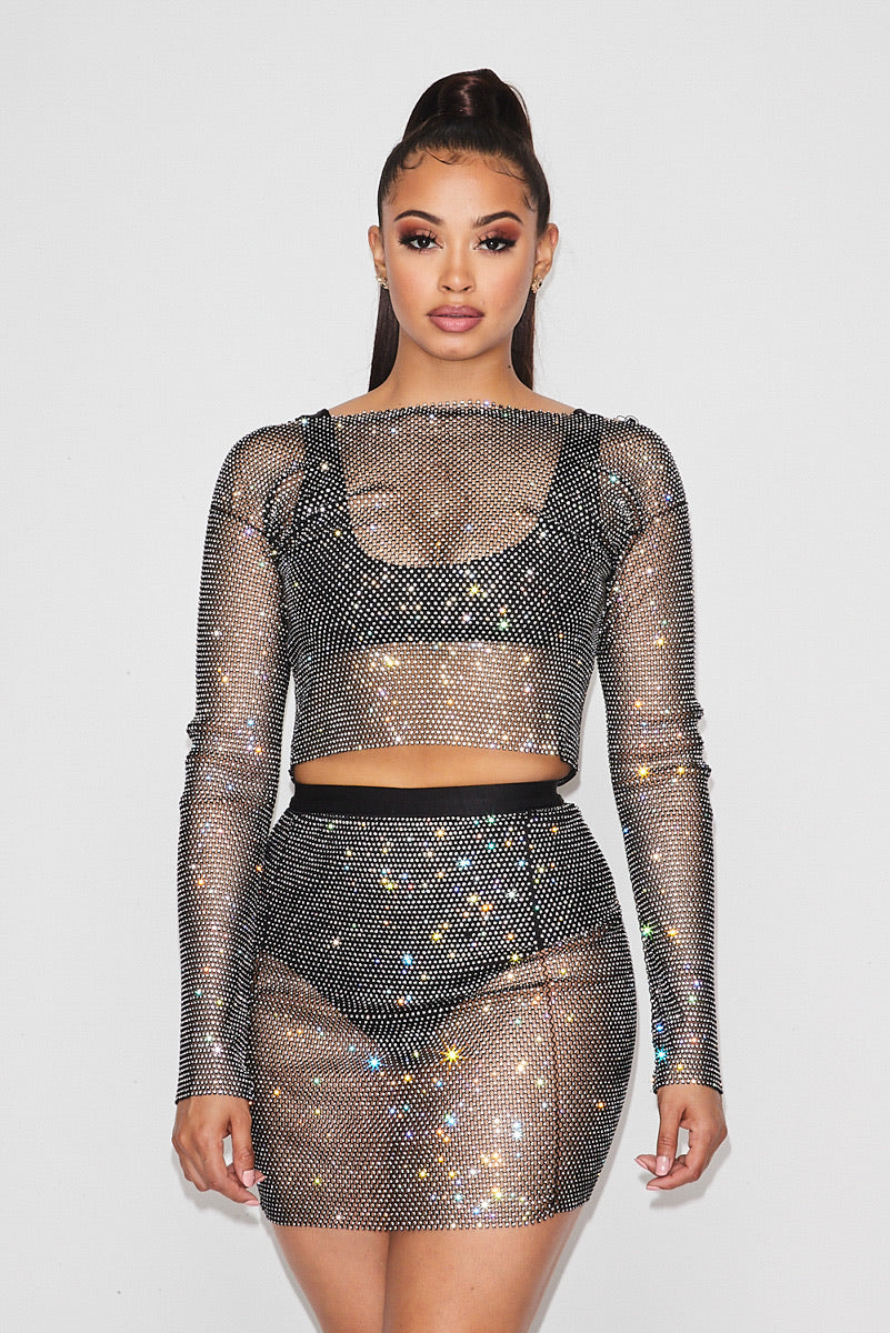 All That Glitters Crop Top